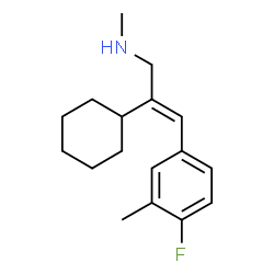 ChemSpider 2D Image | (2E)-2-Cyclohexyl-3-(4-fluoro-3-methylphenyl)-N-methyl-2-propen-1-amine | C17H24FN