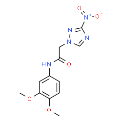ChemSpider 2D Image | N-(3,4-Dimethoxyphenyl)-2-(3-nitro-1H-1,2,4-triazol-1-yl)acetamide | C12H13N5O5