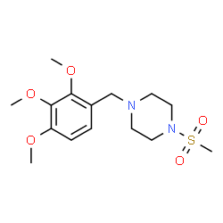 ChemSpider 2D Image | 1-(Methylsulfonyl)-4-(2,3,4-trimethoxybenzyl)piperazine | C15H24N2O5S