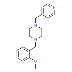 ChemSpider 2D Image | 1-(2-Methoxybenzyl)-4-(4-pyridinylmethyl)piperazine | C18H23N3O