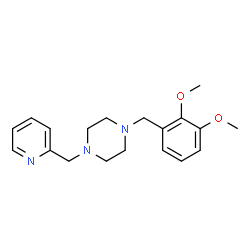 ChemSpider 2D Image | 1-(2,3-Dimethoxybenzyl)-4-(2-pyridinylmethyl)piperazine | C19H25N3O2