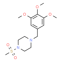 ChemSpider 2D Image | 1-(Methylsulfonyl)-4-(3,4,5-trimethoxybenzyl)piperazine | C15H24N2O5S