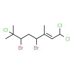 ChemSpider 2D Image | anverene D | C10H15Br2Cl3