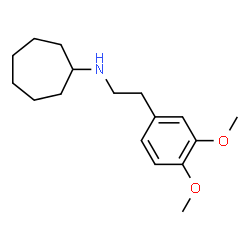 ChemSpider 2D Image | N-(3,4-Dimethoxyphenethyl)cycloheptanamine | C17H27NO2
