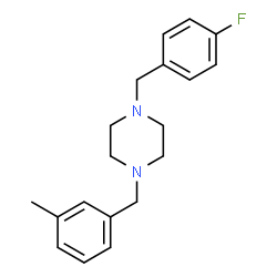 ChemSpider 2D Image | 1-(4-Fluorobenzyl)-4-(3-methylbenzyl)piperazine | C19H23FN2