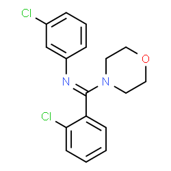 ChemSpider 2D Image | (Z)-1-(2-Chlorophenyl)-N-(3-chlorophenyl)-1-(4-morpholinyl)methanimine | C17H16Cl2N2O