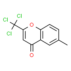 ChemSpider 2D Image | 6-Methyl-2-(trichloromethyl)-4H-chromen-4-one | C11H7Cl3O2
