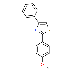 ChemSpider 2D Image | 2-(4-Methoxyphenyl)-4-phenylthiazole | C16H13NOS