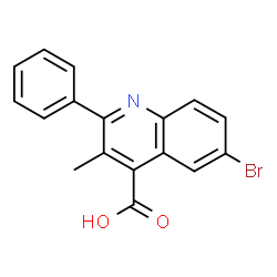 ChemSpider 2D Image | 6-Bromo-3-methyl-2-phenyl-4-quinolinecarboxylic acid | C17H12BrNO2
