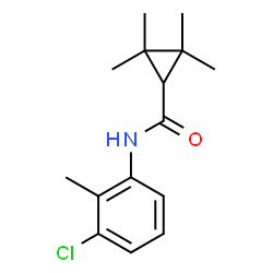 ChemSpider 2D Image | N-(3-Chloro-2-methylphenyl)-2,2,3,3-tetramethylcyclopropanecarboxamide | C15H20ClNO
