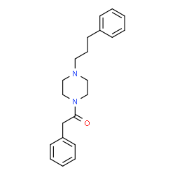 ChemSpider 2D Image | 2-Phenyl-1-[4-(3-phenylpropyl)-1-piperazinyl]ethanone | C21H26N2O