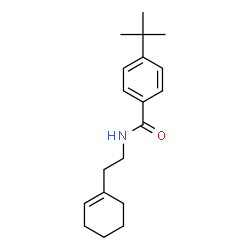 ChemSpider 2D Image | N-[2-(1-Cyclohexen-1-yl)ethyl]-4-(2-methyl-2-propanyl)benzamide | C19H27NO