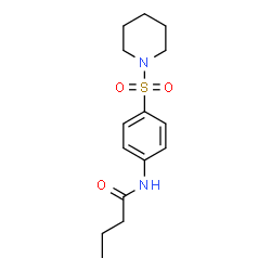 ChemSpider 2D Image | N-[4-(1-Piperidinylsulfonyl)phenyl]butanamide | C15H22N2O3S