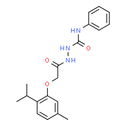 ChemSpider 2D Image | 2-[(2-Isopropyl-5-methylphenoxy)acetyl]-N-phenylhydrazinecarboxamide | C19H23N3O3