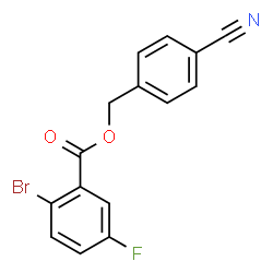 ChemSpider 2D Image | 4-Cyanobenzyl 2-bromo-5-fluorobenzoate | C15H9BrFNO2