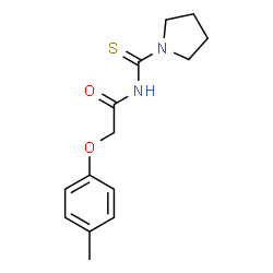 ChemSpider 2D Image | 2-(4-Methylphenoxy)-N-(pyrrolidin-1-ylcarbothioyl)acetamide | C14H18N2O2S