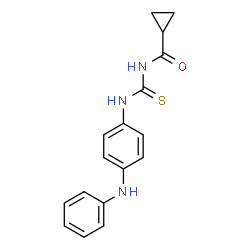 ChemSpider 2D Image | N-[(4-Anilinophenyl)carbamothioyl]cyclopropanecarboxamide | C17H17N3OS