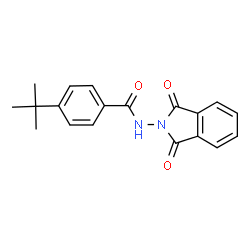 ChemSpider 2D Image | N-(1,3-Dioxo-1,3-dihydro-2H-isoindol-2-yl)-4-(2-methyl-2-propanyl)benzamide | C19H18N2O3