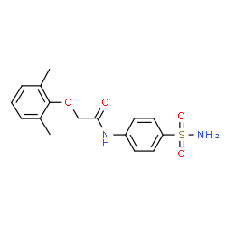 ChemSpider 2D Image | 2-(2,6-Dimethylphenoxy)-N-(4-sulfamoylphenyl)acetamide | C16H18N2O4S