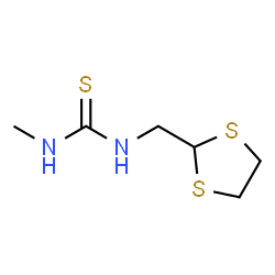 ChemSpider 2D Image | 1-(1,3-Dithiolan-2-ylmethyl)-3-methylthiourea | C6H12N2S3