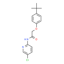 ChemSpider 2D Image | 2-(4-tert-butylphenoxy)-N-(5-chloropyridin-2-yl)acetamide | C17H19ClN2O2