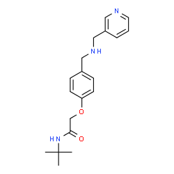 ChemSpider 2D Image | N-(2-Methyl-2-propanyl)-2-(4-{[(3-pyridinylmethyl)amino]methyl}phenoxy)acetamide | C19H25N3O2