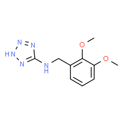 ChemSpider 2D Image | N-(2,3-Dimethoxybenzyl)-2H-tetrazol-5-amine | C10H13N5O2