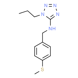 ChemSpider 2D Image | N-[4-(Methylsulfanyl)benzyl]-1-propyl-1H-tetrazol-5-amine | C12H17N5S