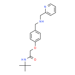 ChemSpider 2D Image | N-(2-Methyl-2-propanyl)-2-(4-{[(2-pyridinylmethyl)amino]methyl}phenoxy)acetamide | C19H25N3O2