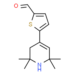 ChemSpider 2D Image | 5-(2,2,6,6-tetramethyl-1,3-dihydropyridin-4-yl)thiophene-2-carbaldehyde | C14H19NOS