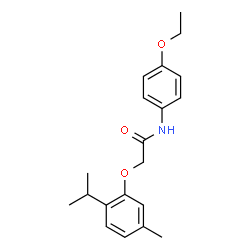ChemSpider 2D Image | N-(4-Ethoxyphenyl)-2-(2-isopropyl-5-methylphenoxy)acetamide | C20H25NO3