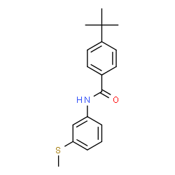ChemSpider 2D Image | 4-(2-Methyl-2-propanyl)-N-[3-(methylsulfanyl)phenyl]benzamide | C18H21NOS