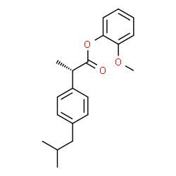 ChemSpider 2D Image | 2-Methoxyphenyl (2S)-2-(4-isobutylphenyl)propanoate | C20H24O3
