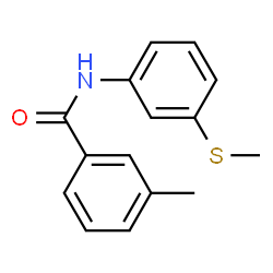 ChemSpider 2D Image | 3-Methyl-N-[3-(methylsulfanyl)phenyl]benzamide | C15H15NOS