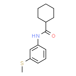 ChemSpider 2D Image | N-[3-(Methylsulfanyl)phenyl]cyclohexanecarboxamide | C14H19NOS
