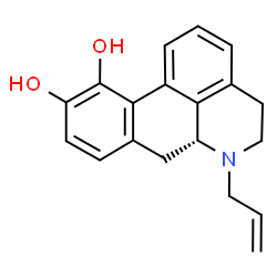 ChemSpider 2D Image | (R)-6-Allyl-5,6,6a,7-tetrahydro-4H-dibenzo[de,g]quinoline-10,11-diol | C19H19NO2