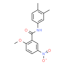 ChemSpider 2D Image | N-(3,4-Dimethylphenyl)-2-methoxy-5-nitrobenzamide | C16H16N2O4