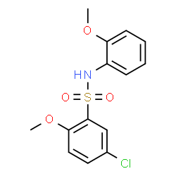 ChemSpider 2D Image | 5-Chloro-2-methoxy-N-(2-methoxyphenyl)benzenesulfonamide | C14H14ClNO4S