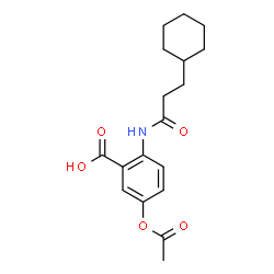 ChemSpider 2D Image | 5-Acetoxy-2-[(3-cyclohexylpropanoyl)amino]benzoic acid | C18H23NO5