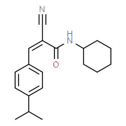 ChemSpider 2D Image | (2Z)-2-Cyano-N-cyclohexyl-3-(4-isopropylphenyl)acrylamide | C19H24N2O