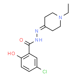ChemSpider 2D Image | 5-Chloro-N'-(1-ethyl-4-piperidinylidene)-2-hydroxybenzohydrazide | C14H18ClN3O2