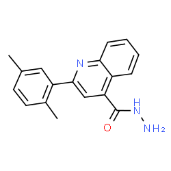 ChemSpider 2D Image | 2-(2,5-Dimethylphenyl)-4-quinolinecarbohydrazide | C18H17N3O