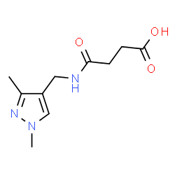 ChemSpider 2D Image | 3-{[(1,3-dimethylpyrazol-4-yl)methyl]carbamoyl}propanoic acid | C10H15N3O3