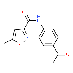 ChemSpider 2D Image | N-(4-Acetylphenyl)-5-methyl-1,2-oxazole-3-carboxamide | C13H12N2O3