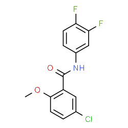 ChemSpider 2D Image | 5-Chloro-N-(3,4-difluorophenyl)-2-methoxybenzamide | C14H10ClF2NO2