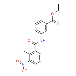 ChemSpider 2D Image | Ethyl 3-[(2-methyl-3-nitrobenzoyl)amino]benzoate | C17H16N2O5