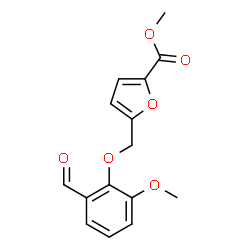 ChemSpider 2D Image | Methyl 5-[(2-formyl-6-methoxyphenoxy)methyl]-2-furoate | C15H14O6