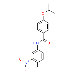 ChemSpider 2D Image | N-(4-Fluoro-3-nitrophenyl)-4-isopropoxybenzamide | C16H15FN2O4