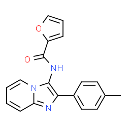 ChemSpider 2D Image | N-[2-(4-Methylphenyl)imidazo[1,2-a]pyridin-3-yl]-2-furamide | C19H15N3O2