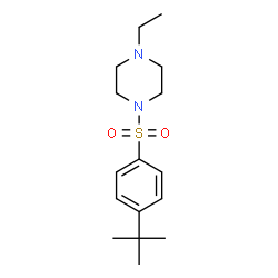 ChemSpider 2D Image | 1-(4-tert-Butyl-benzenesulfonyl)-4-ethyl-piperazine | C16H26N2O2S